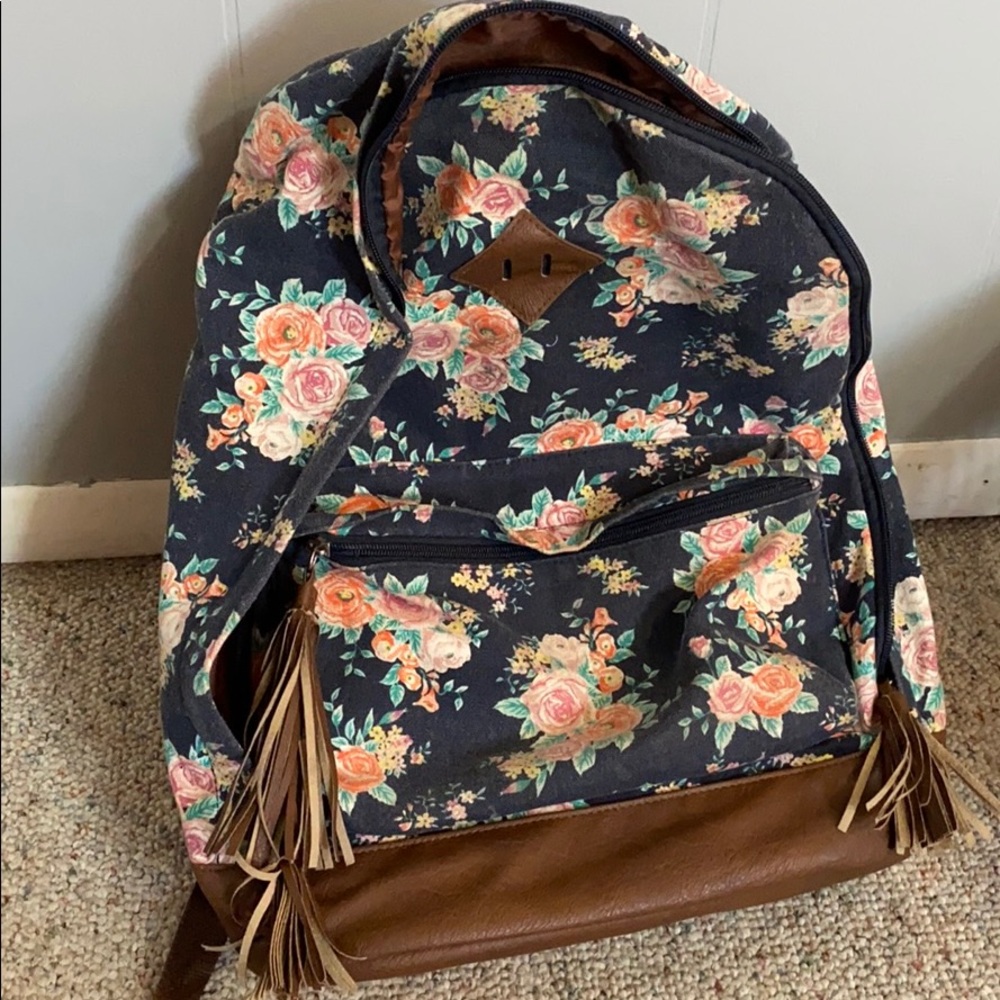 Floral book bag